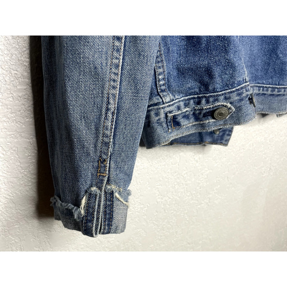 Tularosa Tamsen Distressed Denim Jacket Blue Medium Revolve EUC - Picture 7 of 12